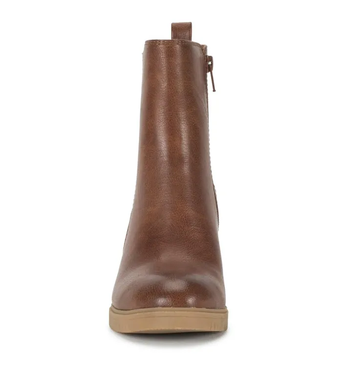 Women Feeney Block Heel Boot Cognac Baretraps Booties