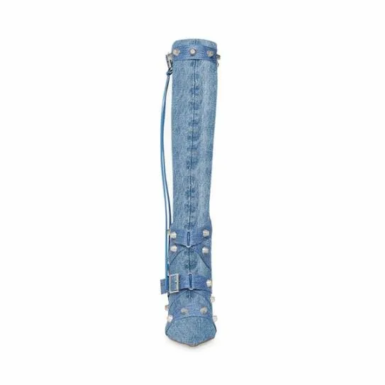 Women FINK DENIM FABRIC Denim Fabric Steve Madden Boots and Booties Women FINK DENIM FABRIC Denim Fabric Steve Madden Boots and Booties