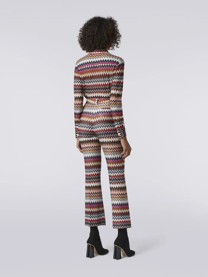 Women Flared Zigzag Viscose Trousers Multicoloured Missoni Trousers Women Flared Zigzag Viscose Trousers Multicoloured Missoni Trousers