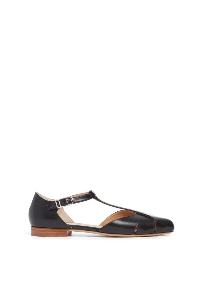 Women Flats Gabriela Hearst Harlow Ballerina Flat In Black Leather