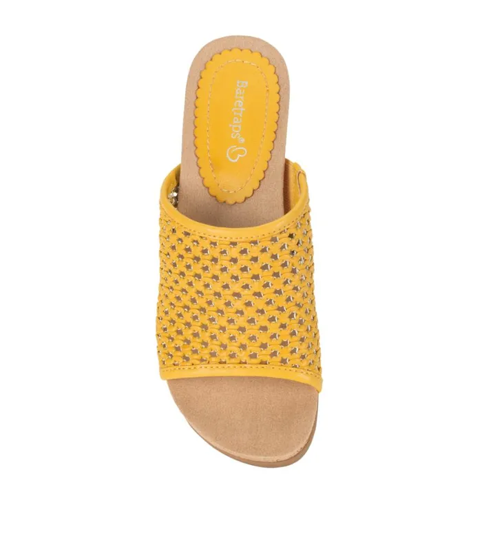 Women Flossey Wedge Slide Sandal Mellow Yellow Baretraps Slides and Slip On Sandals