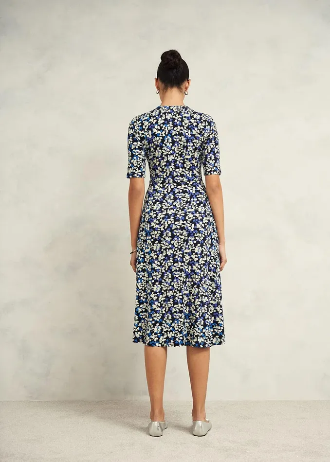Women Frankie Jersey Dress Navy Multi Hobbs Dresses and Jumpsuits
