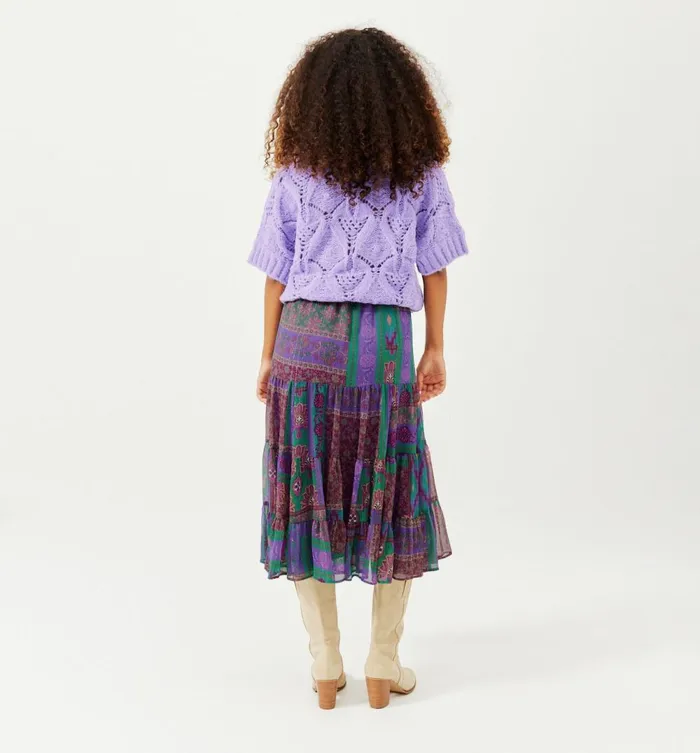 Women Frilly MidLength Skirt 8211 Multicolour Print Promod Skirts Women Frilly MidLength Skirt 8211 Multicolour Print Promod Skirts