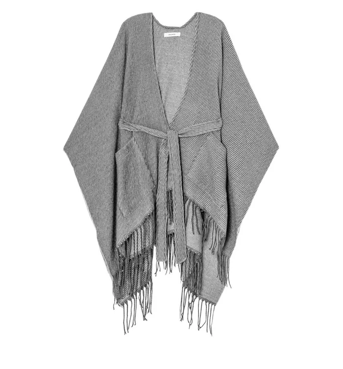 Women Fringed Poncho 8211 Light Grey Promod Scarves Women Fringed Poncho 8211 Light Grey Promod Scarves