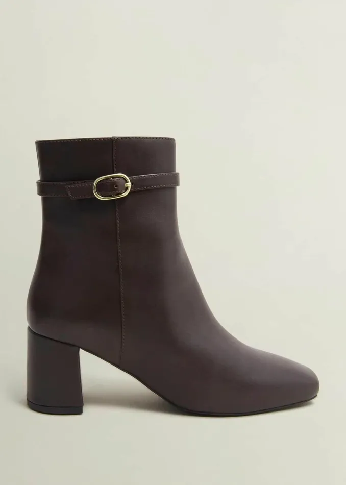Women Gabriella Leather Ankle Boots Chocolate Brown Hobbs Boots
