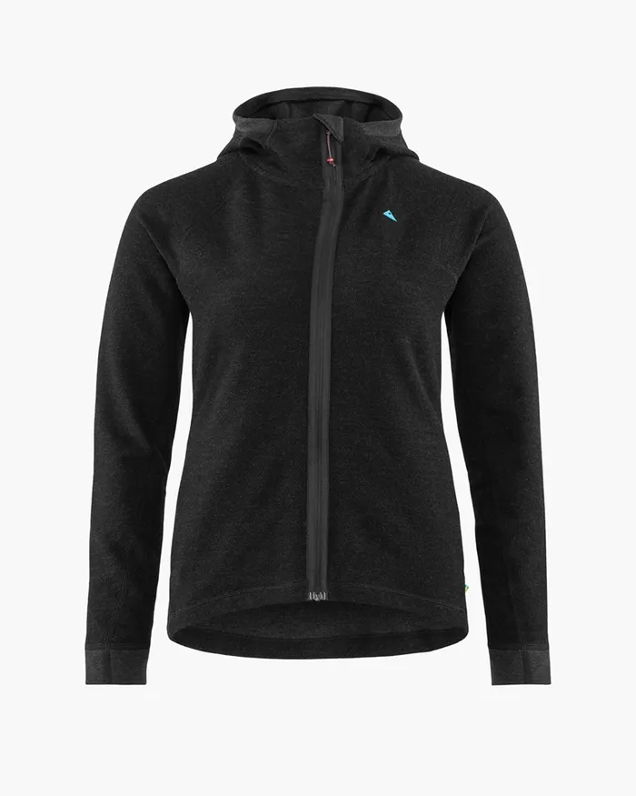 Women Hdur Hooded Zip Black Klttermusen Fleeces and Sweaters