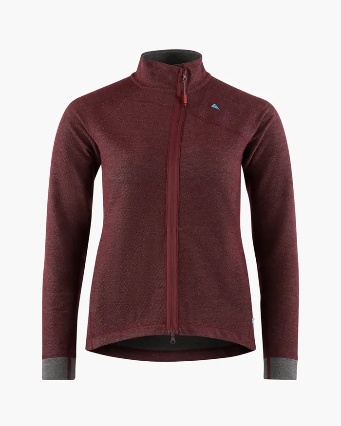 Women Hdur Zip Jacket Tawny Red Klttermusen Fleeces and Sweaters