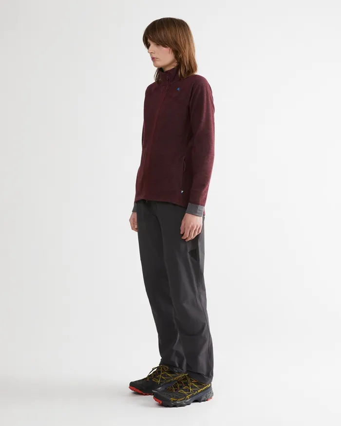 Women Hdur Zip Jacket Tawny Red Klttermusen Fleeces and Sweaters