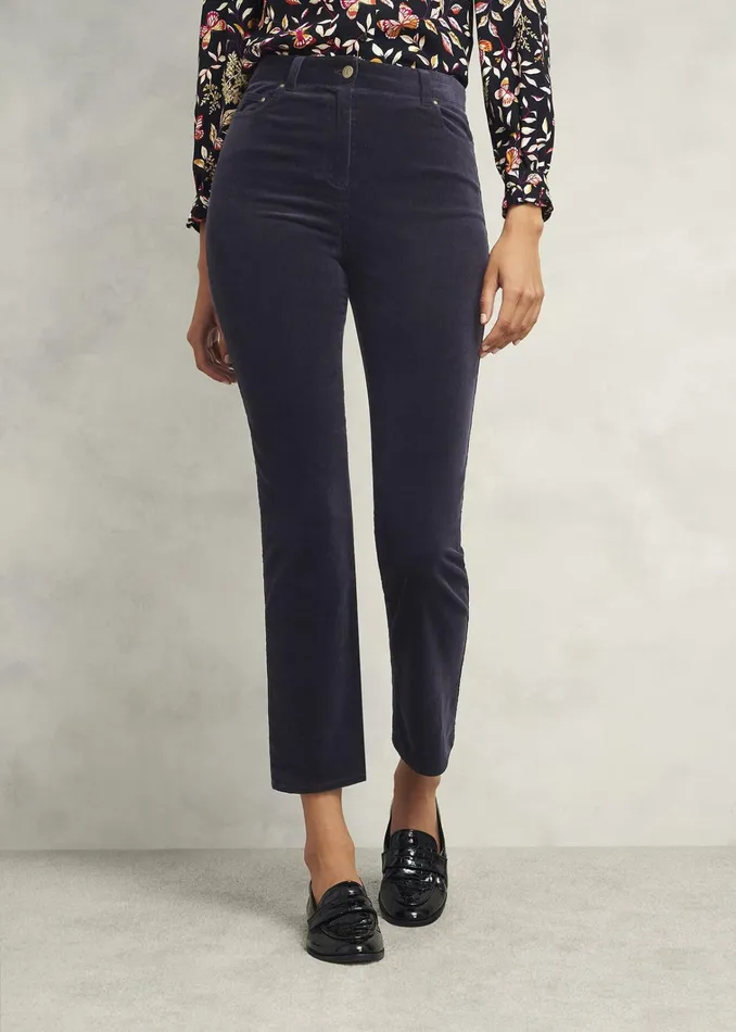 Women Hampstead Cord Trousers Navy Hobbs Trousers