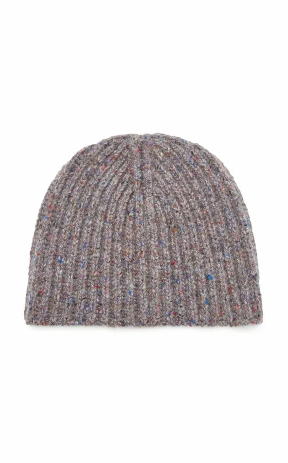 Women Hats Gabriela Hearst Lutz Knit Hat In Grey Speckle Cashmere