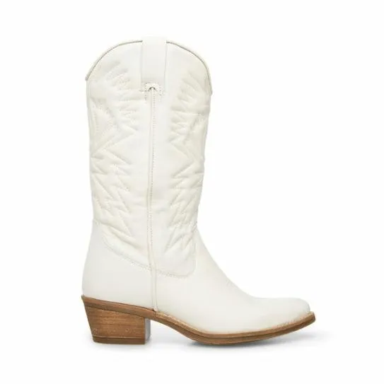 Women HAYWARD WHITE LEATHER White Leather Steve Madden Boots and Booties