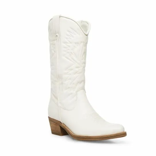 Women HAYWARD WHITE LEATHER White Leather Steve Madden Boots and Booties Women HAYWARD WHITE LEATHER White Leather Steve Madden Boots and Booties