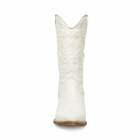 Women HAYWARD WHITE LEATHER White Leather Steve Madden Boots and Booties Women HAYWARD WHITE LEATHER White Leather Steve Madden Boots and Booties