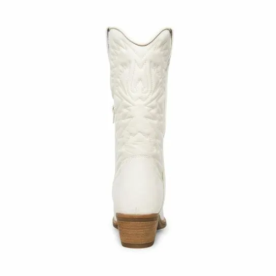 Women HAYWARD WHITE LEATHER White Leather Steve Madden Boots and Booties Women HAYWARD WHITE LEATHER White Leather Steve Madden Boots and Booties