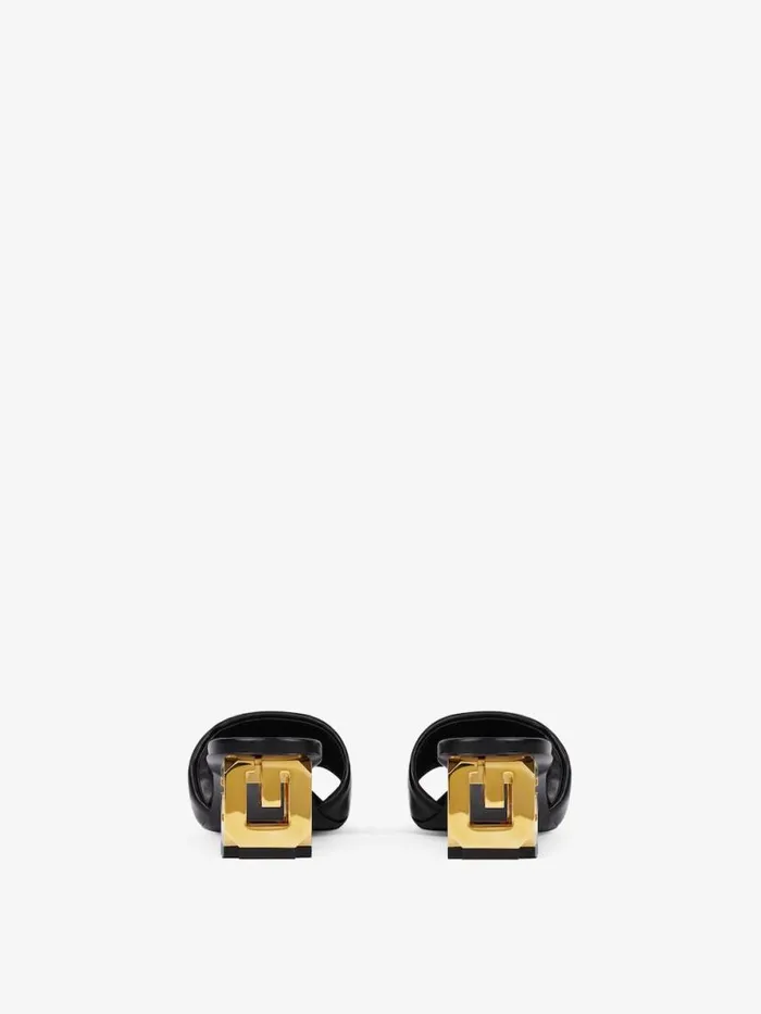 Women Heels Givenchy G Cube Mules In Leather Black Women Heels Givenchy G Cube Mules In Leather Black