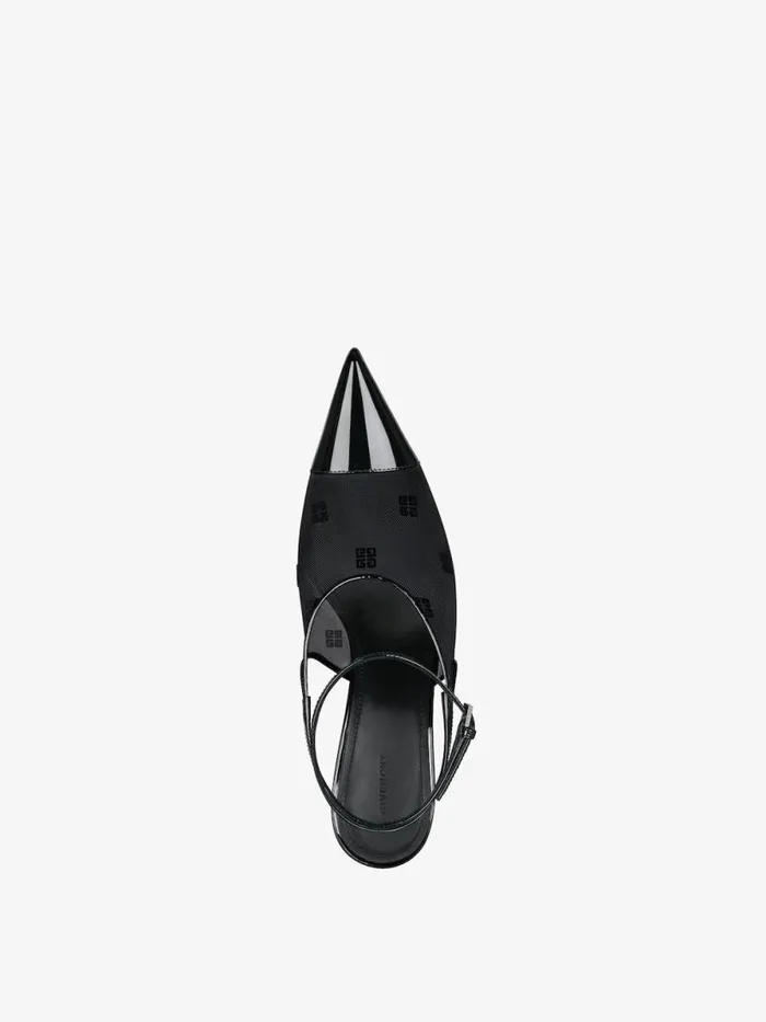 Women Heels Givenchy Show Slingbacks In 4G Mesh Black Women Heels Givenchy Show Slingbacks In 4G Mesh Black