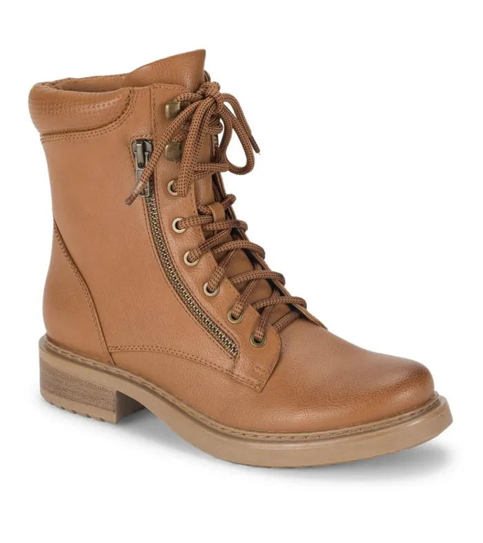 Women Holden Lace Up Bootie Dark Cognac Baretraps Booties