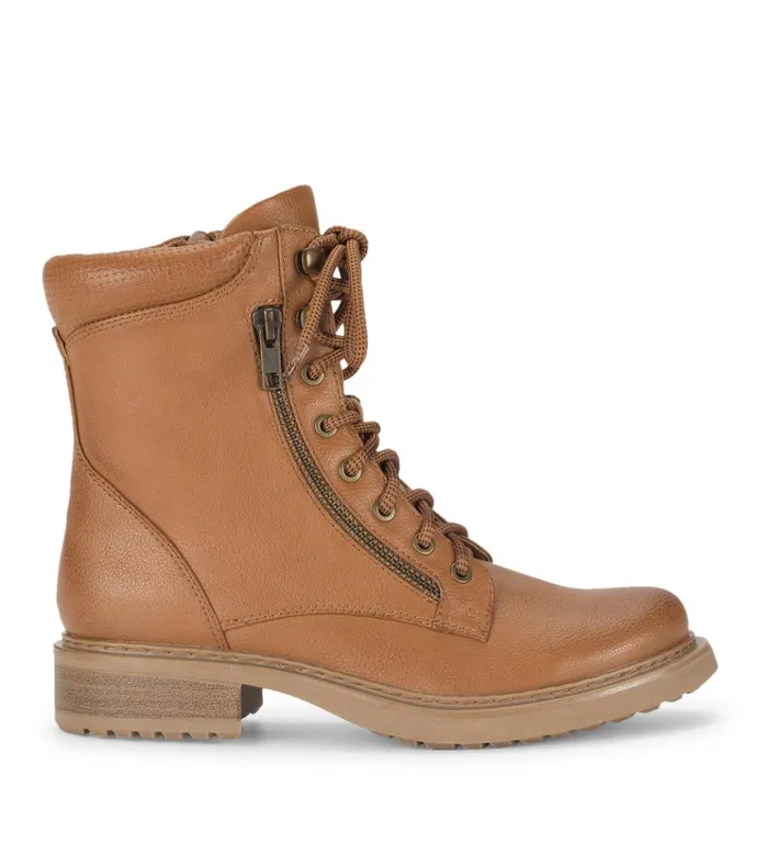 Women Holden Lace Up Bootie Dark Cognac Baretraps Booties