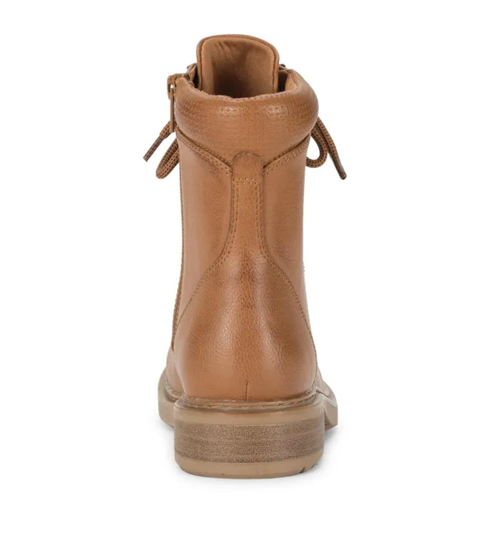Women Holden Lace Up Bootie Dark Cognac Baretraps Booties