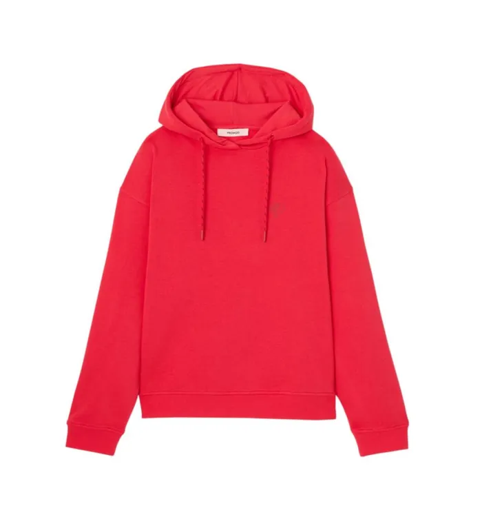 Women Hooded Sweatshirt 8211 Cherry Red Promod Jumpers And Cardigans Women Hooded Sweatshirt 8211 Cherry Red Promod Jumpers And Cardigans