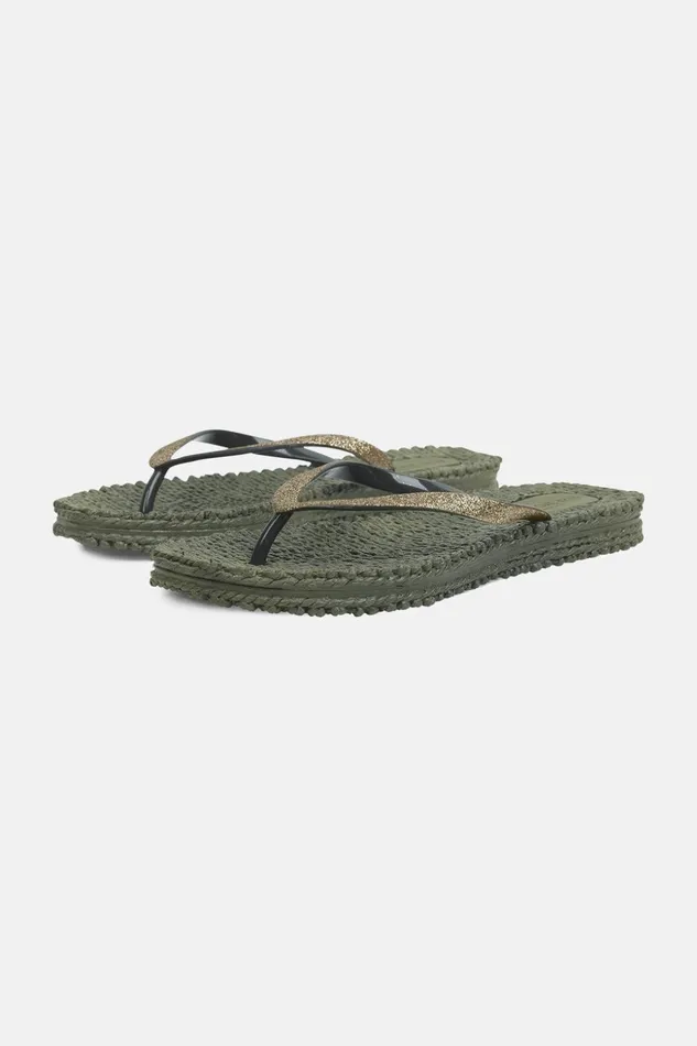 Women Ilse Jacobsen Flip Flops Flip Flop With Glitter 8211 Army