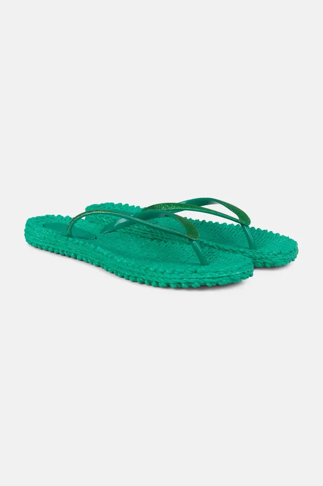 Women Ilse Jacobsen Flip Flops Flip Flop With Glitter 8211 North Green