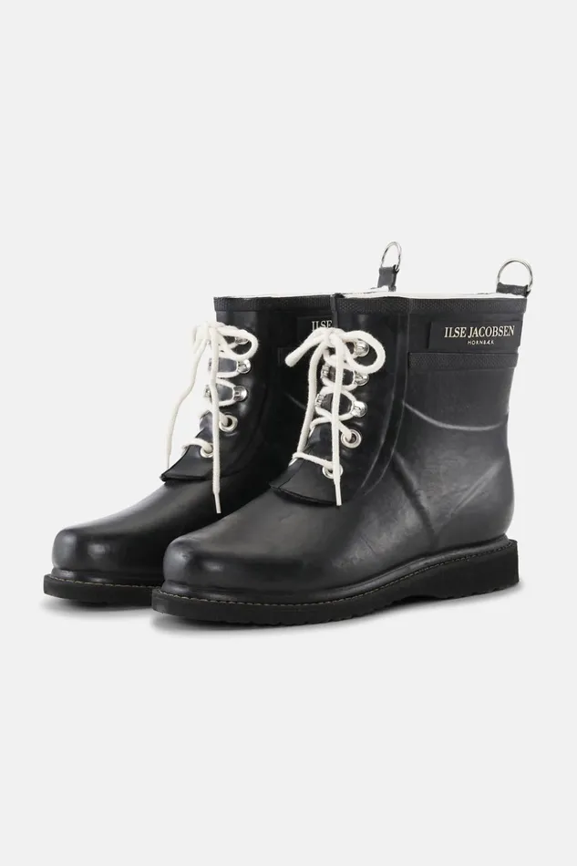 Women Ilse Jacobsen Rainboots Short Short Rubber Boots 8211 Black