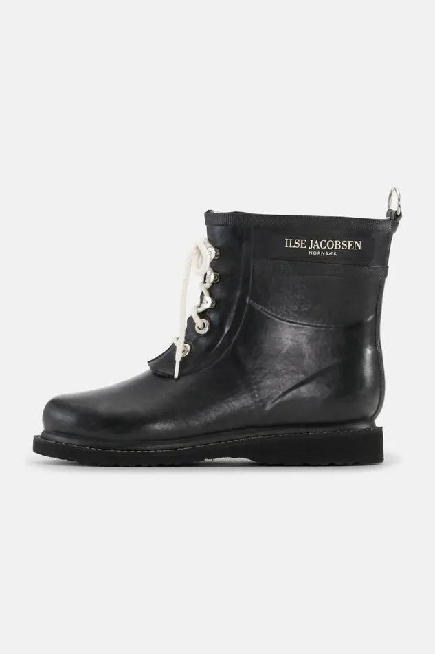 Women Ilse Jacobsen Rainboots Short Short Rubber Boots 8211 Black Women Ilse Jacobsen Rainboots Short Short Rubber Boots 8211 Black