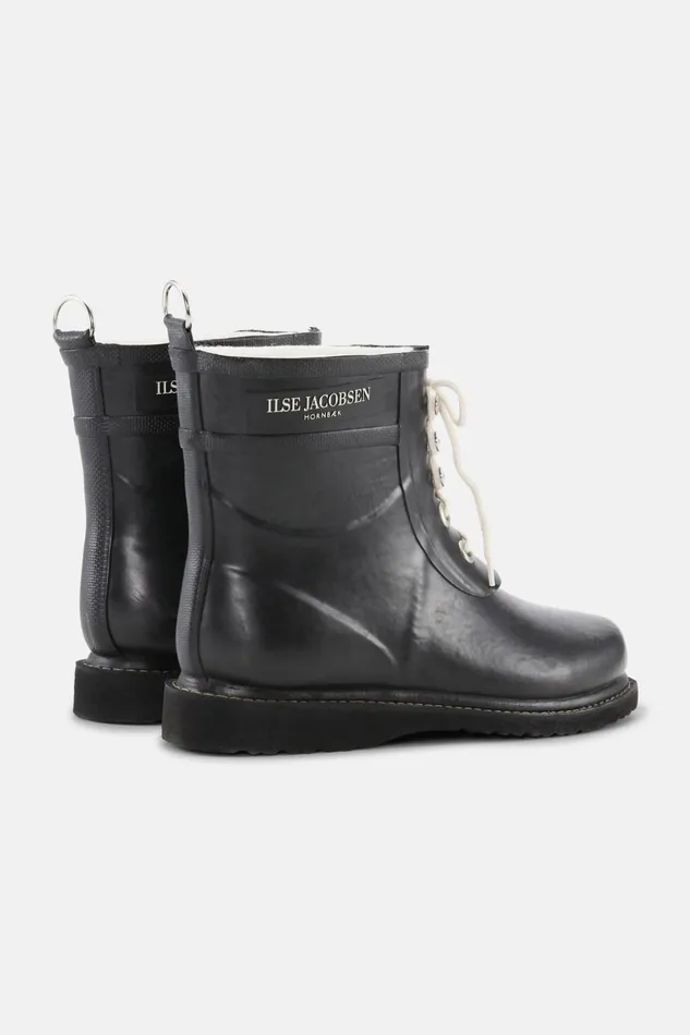 Women Ilse Jacobsen Rainboots Short Short Rubber Boots 8211 Black Women Ilse Jacobsen Rainboots Short Short Rubber Boots 8211 Black