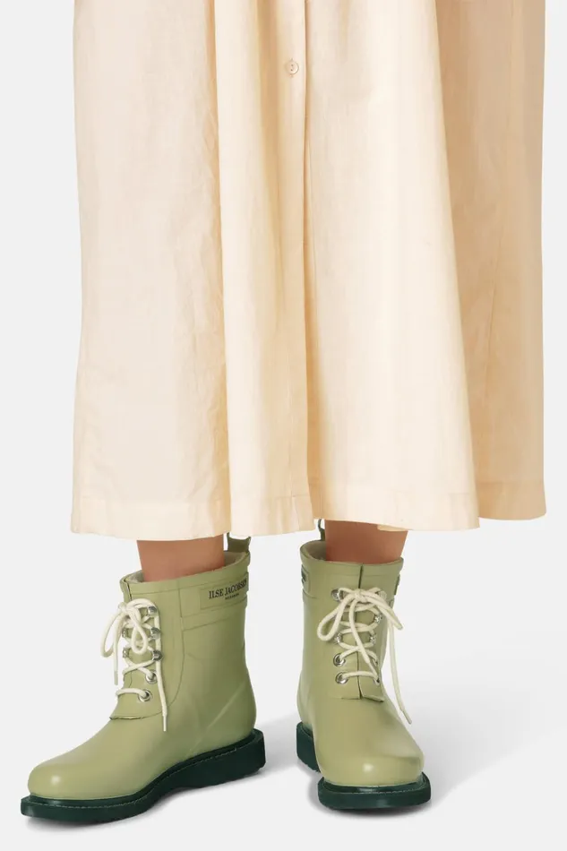 Women Ilse Jacobsen Rainboots Short Short Rubber Boots 8211 Olive Grass