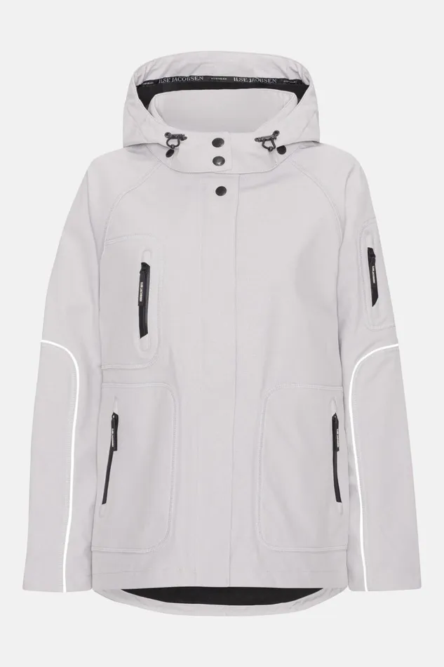 Women Ilse Jacobsen Raincoats Rain Jacket 8211 Concrete