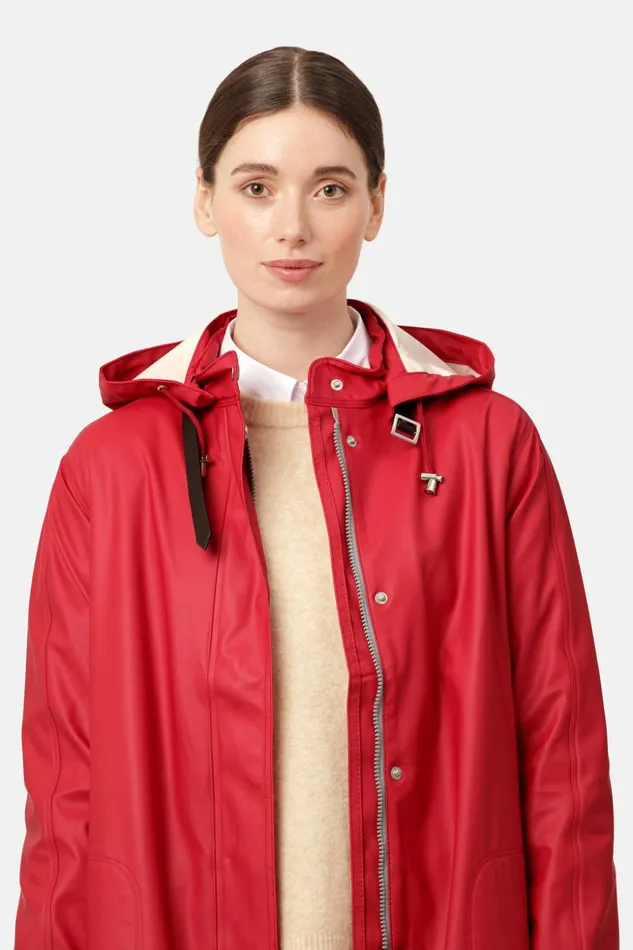 Women Ilse Jacobsen Raincoats Raincoat 8211 Deep Red