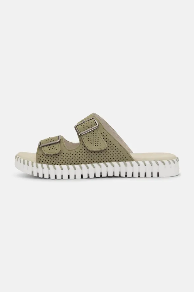 Women Ilse Jacobsen Tulip Flats Sandals 8211 Army Women Ilse Jacobsen Tulip Flats Sandals 8211 Army