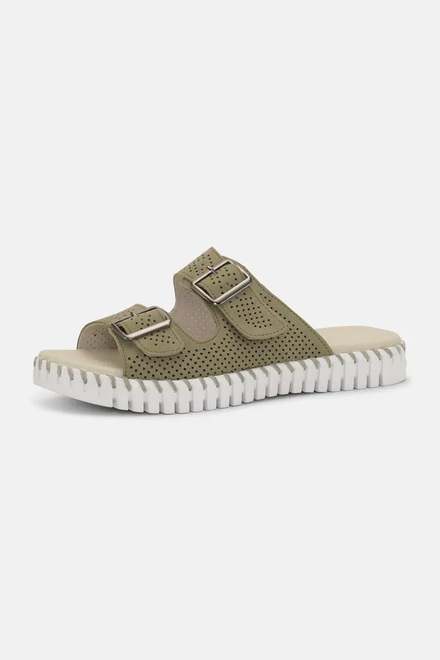 Women Ilse Jacobsen Tulip Flats Sandals 8211 Army Women Ilse Jacobsen Tulip Flats Sandals 8211 Army