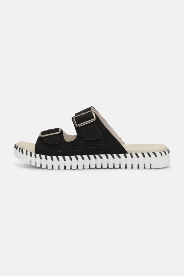Women Ilse Jacobsen Tulip Flats Sandals 8211 Black Women Ilse Jacobsen Tulip Flats Sandals 8211 Black
