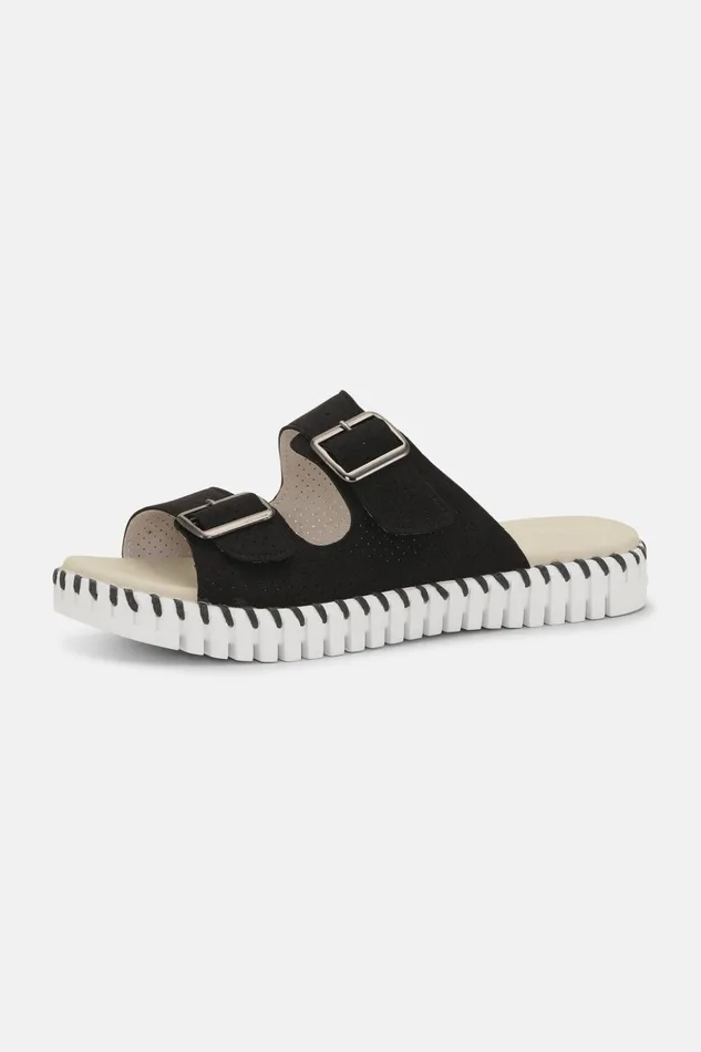 Women Ilse Jacobsen Tulip Flats Sandals 8211 Black Women Ilse Jacobsen Tulip Flats Sandals 8211 Black