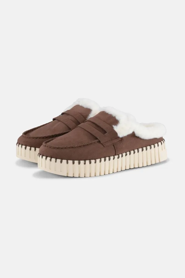 Women Ilse Jacobsen Tulip Flats Slippers 8211 Chocolate