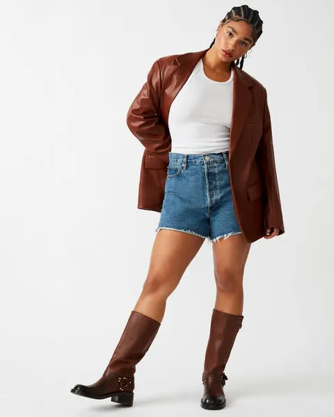 Women IMAAN FAUX LEATHER BLAZER COGNAC Cognac Steve Madden Jackets and Coats