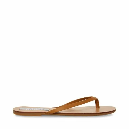 Women IMAGE TAN LEATHER Tan Leather Steve Madden Sandals