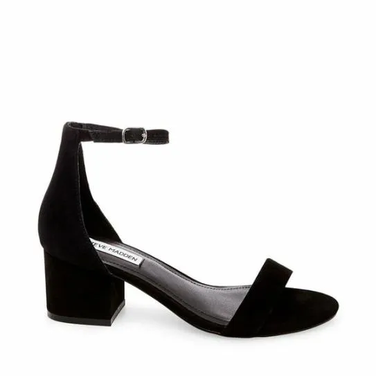 Women IRENEEW BLACK SUEDE Black Suede Steve Madden Sandals