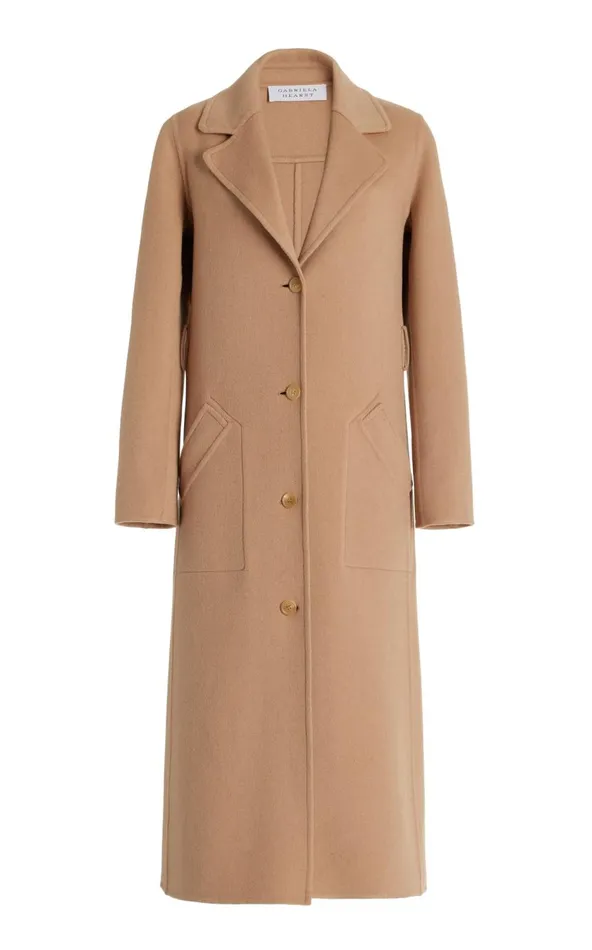 Women Jackets and Coats Gabriela Hearst William Coat In Camel DoubleFace Recycled Cashmere