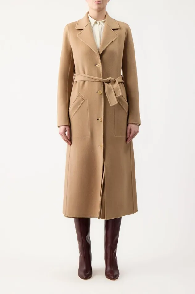 Women Jackets and Coats Gabriela Hearst William Coat In Camel DoubleFace Recycled Cashmere