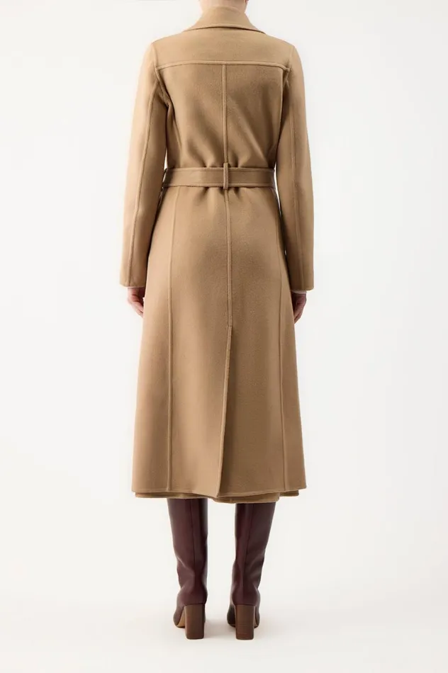 Women Jackets and Coats Gabriela Hearst William Coat In Camel DoubleFace Recycled Cashmere