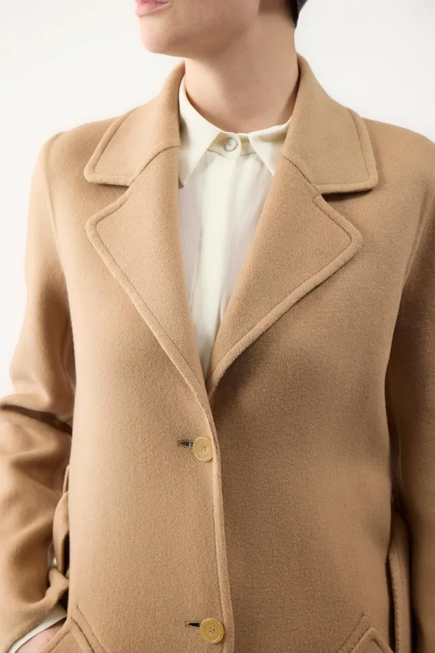 Women Jackets and Coats Gabriela Hearst William Coat In Camel DoubleFace Recycled Cashmere