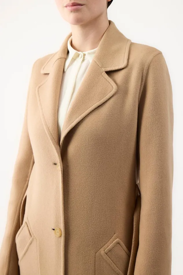 Women Jackets and Coats Gabriela Hearst William Coat In Camel DoubleFace Recycled Cashmere