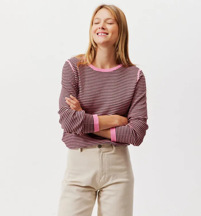 Women JacquardEffect Jumper 8211 Lilas Prints Promod Jumpers And Cardigans