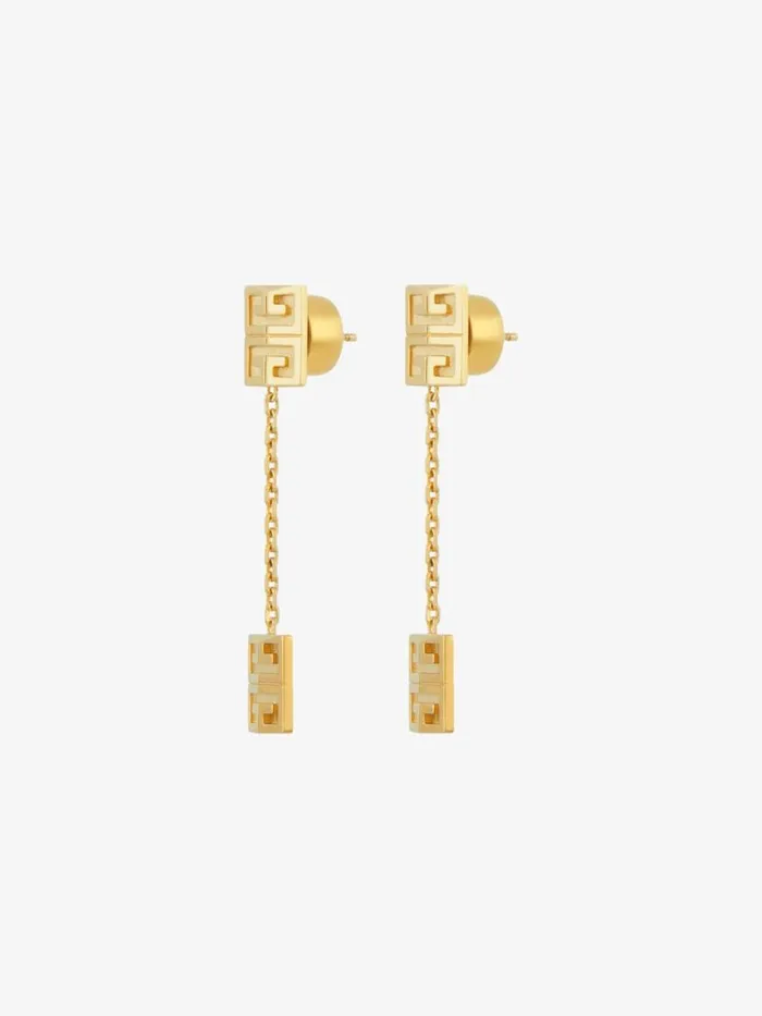 Women Jewelry Givenchy 4G Pendant Earrings In Metal Golden Yellow