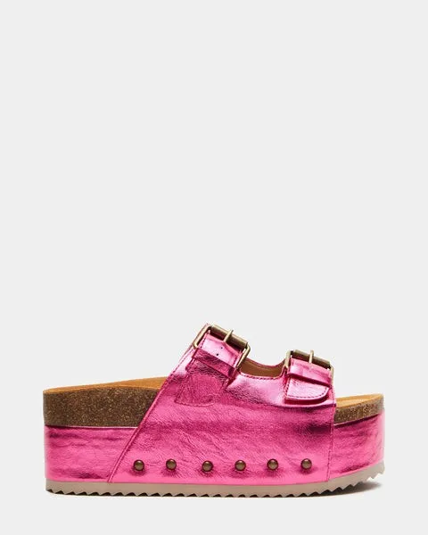 Women KALI PINK METALLIC Pink Metallic Steve Madden Sandals
