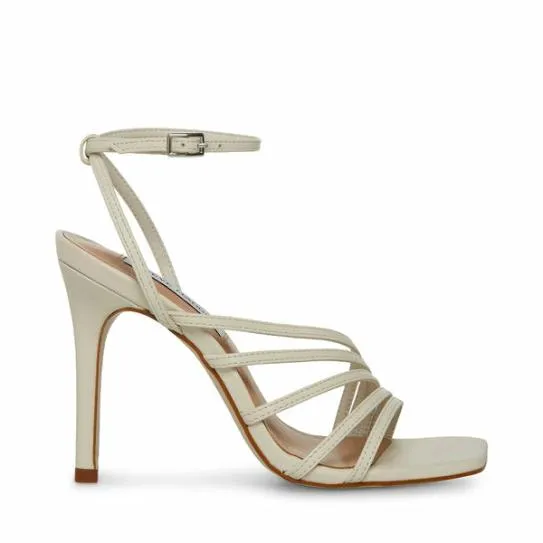 Women KAMILA WHITE LEATHER White Leather Steve Madden Heels