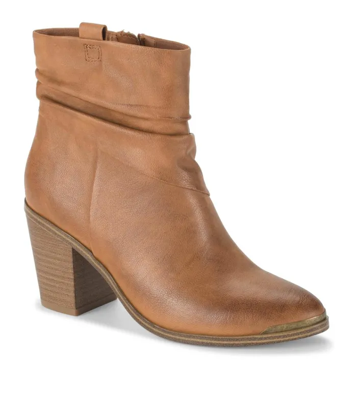 Women Katherine Block Heel Bootie Cognac Baretraps Booties